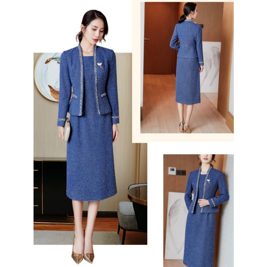 顔合わせ 母親 服装 50代 スーツ 結婚式 セットアップ アンサンブル