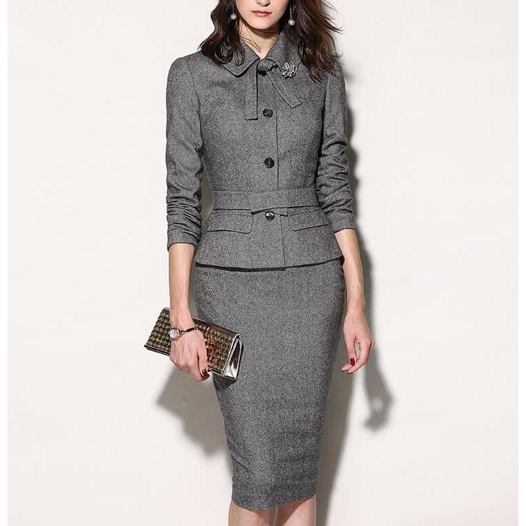 フォーマル スーツ レディース スカートスーツ セレモニー ジャケットスーツ 入園式 入学式 卒業式 卒園式 服装 ママ 母親 七五三 グレー 結婚式ワンピース専門店osyareism 通販 Yahoo ショッピング