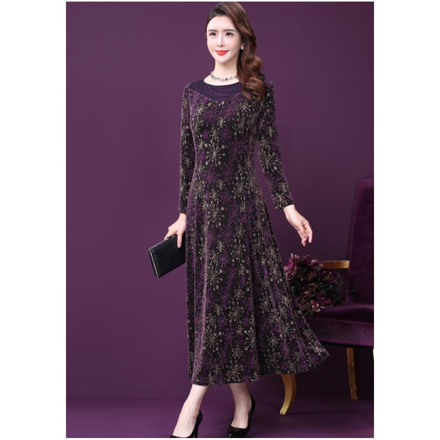 フォーマルドレス レディース 長袖 春 夏 秋 冬 ロング丈 パープル 50代 結婚式 60代 40代 30代 代 M L Ll 3l 4l 5l 結婚式 親族 フォーマルドレス 結婚式ワンピース専門店osyareism 通販 Yahoo ショッピング
