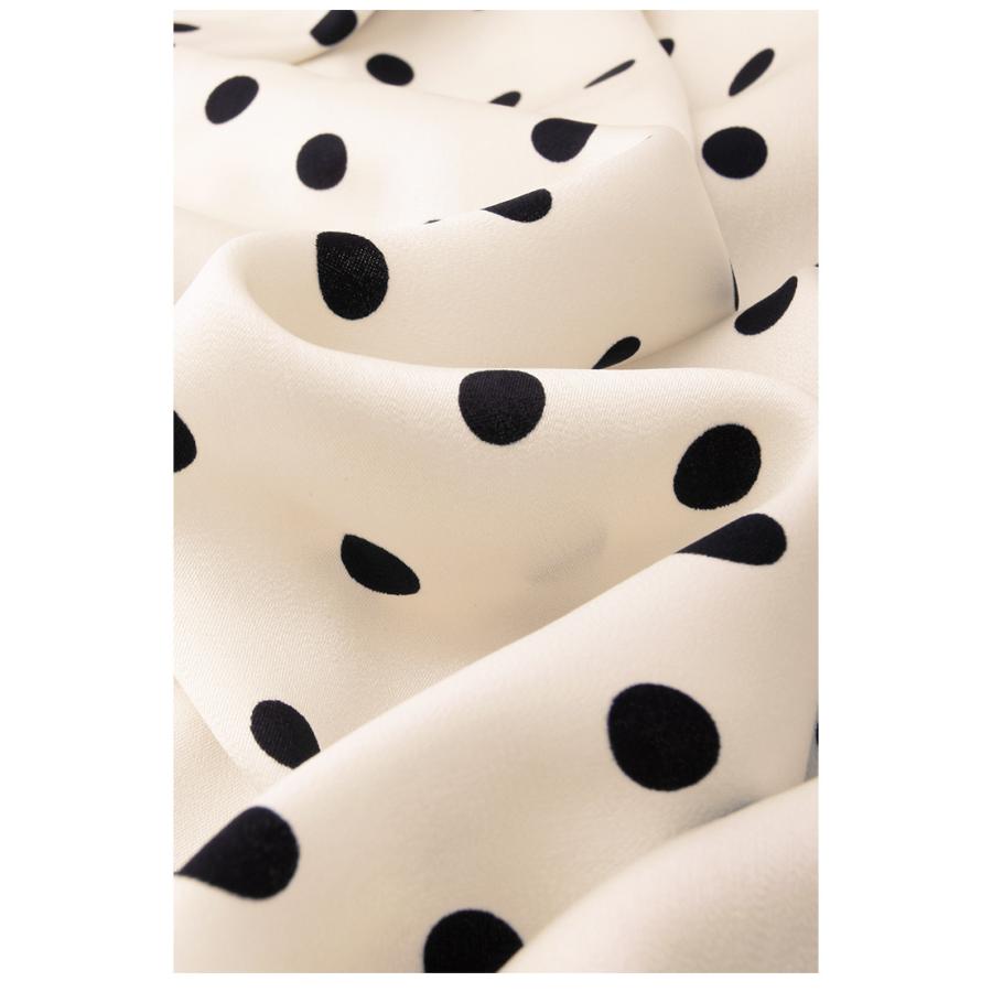 結婚式 ワンピース 袖あり 40代 母親 ロング 夏 春 おしゃれ 水玉