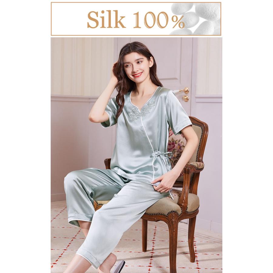 LANCEL ランセル シルクパジャマ レディース Mサイズ LANCEL ランセル シルクパジャマ レディース Mサイズ