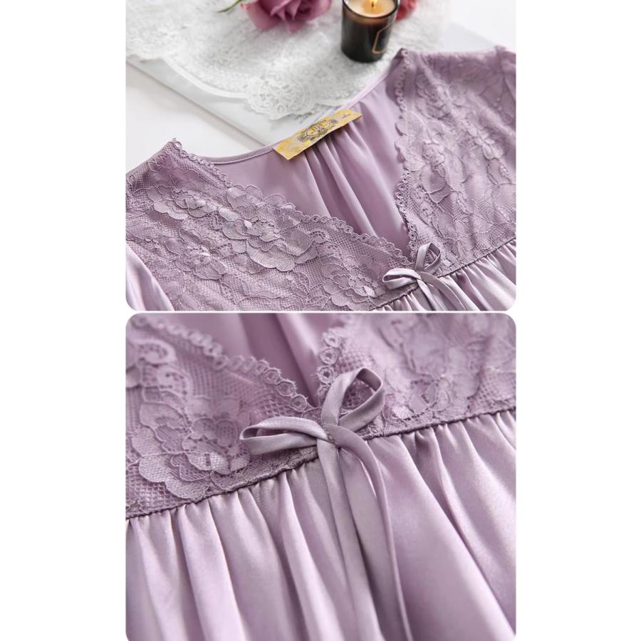 シルク ネグリジェ パジャマ 母の日 タンクトップ ワンピース シルク