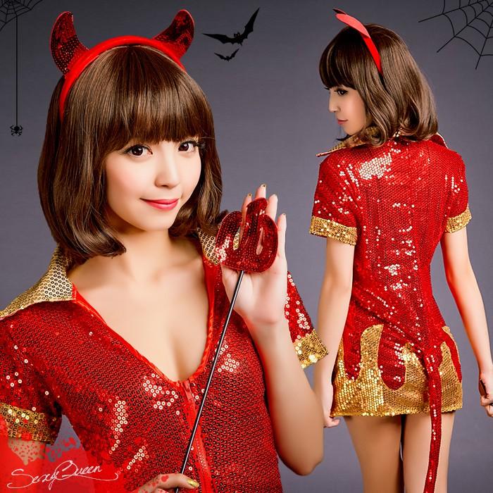 ハロウィン コスプレ 悪魔 衣装 赤 黒 レディース デビル コスチューム 仮装 かわいい 可愛い セクシー ツノ コスプレ衣装 Ax8598 オシャrevo 通販 Yahoo ショッピング