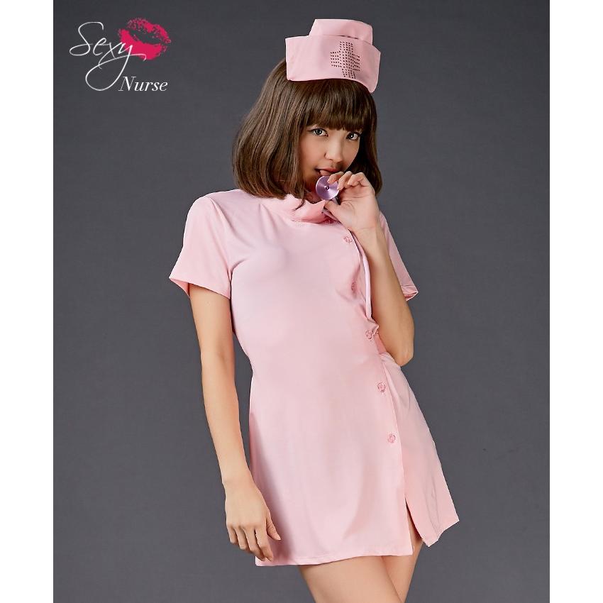 コスプレ ナース服 Tika ナース服 コスプレ デコルテメッシュ切り替え レザー