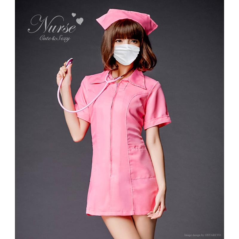コスプレ ナース服 レディース 衣装 仮装 ピンク ナース ワンピース コスチューム セクシー 制服 ハロウィン ナースコスプレ 水着素材 白 ...