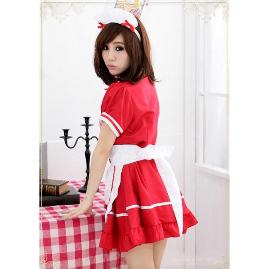 コスプレ 衣装 メイド メイド服 ウェイトレス 赤 レッド ワンピース 仮装 こすぷれ ゴスロリ 学園祭 文化祭 なりきり ウェイトレス ハロウィン クリスマス Ds5251 オシャrevo 通販 Yahoo ショッピング