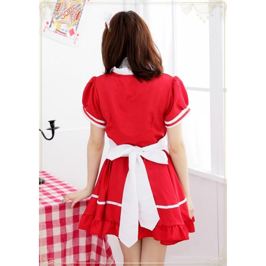 コスプレ 衣装 メイド メイド服 ウェイトレス 赤 レッド ワンピース 仮装 こすぷれ ゴスロリ 学園祭 文化祭 なりきり ウェイトレス ハロウィン クリスマス Ds5251 オシャrevo 通販 Yahoo ショッピング