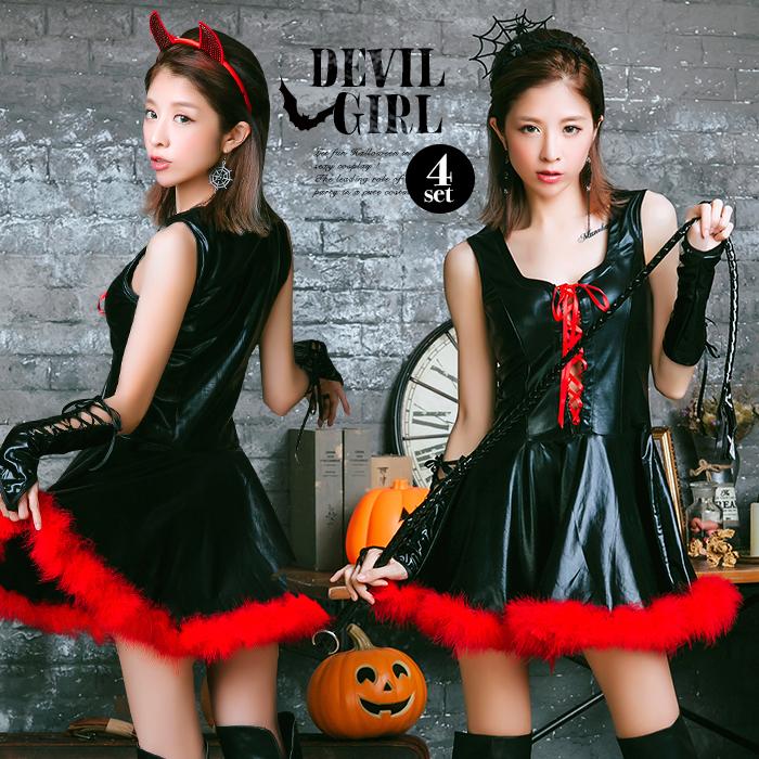 ハロウィン コスプレ 悪魔 衣装 赤 黒 レディース デビル コスチューム 仮装 かわいい 可愛い セクシー ツノ コスプレ衣装 新作 ハロウィーン Cosplay Ll9108 オシャrevo 通販 Yahoo ショッピング