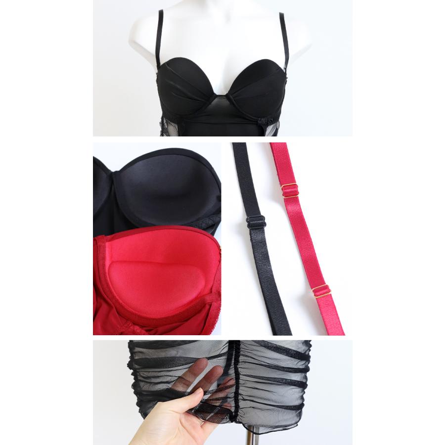 セクシーランジェリー ベビードール tバック セット 黒 カップ