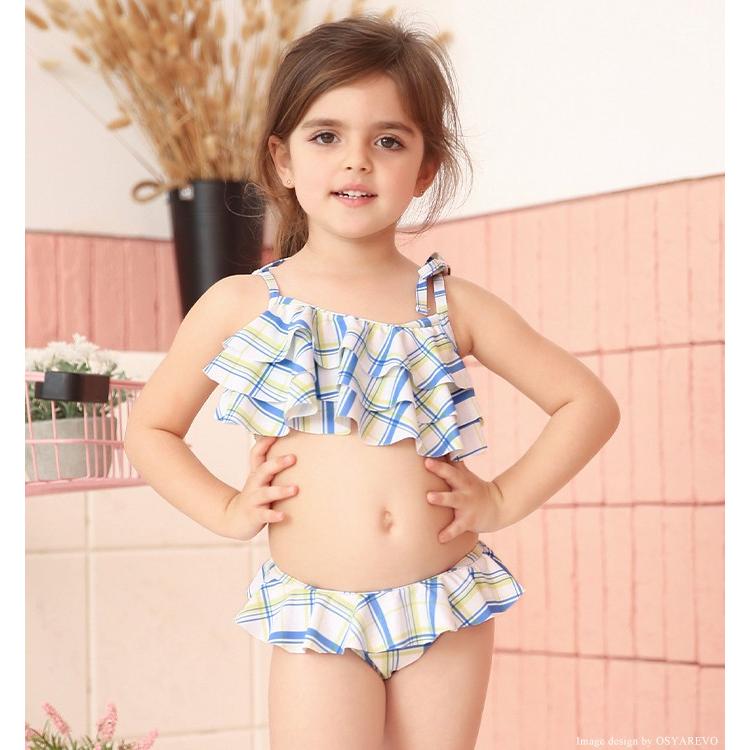 水着 子ども 女の子 ビキニ キッズ水着 セットアップ フリル ビキニ かわいい チェック柄 90 100 110 1 130 Cm ジュニア 女の子水着 Rt1902 オシャrevo 通販 Yahoo ショッピング