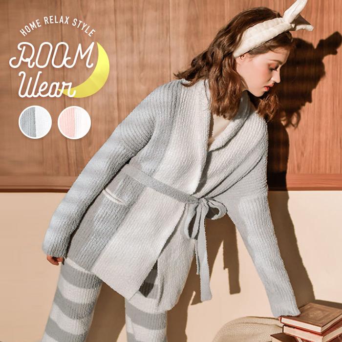 ルームウェア 上下セット ガウン パンツ レディース セットアップ 冬 秋 もこもこ ふわふわ 可愛い パジャマ 大人 女性 部屋着 バイカラー ルームウエア Sh8016 オシャrevo 通販 Yahoo ショッピング