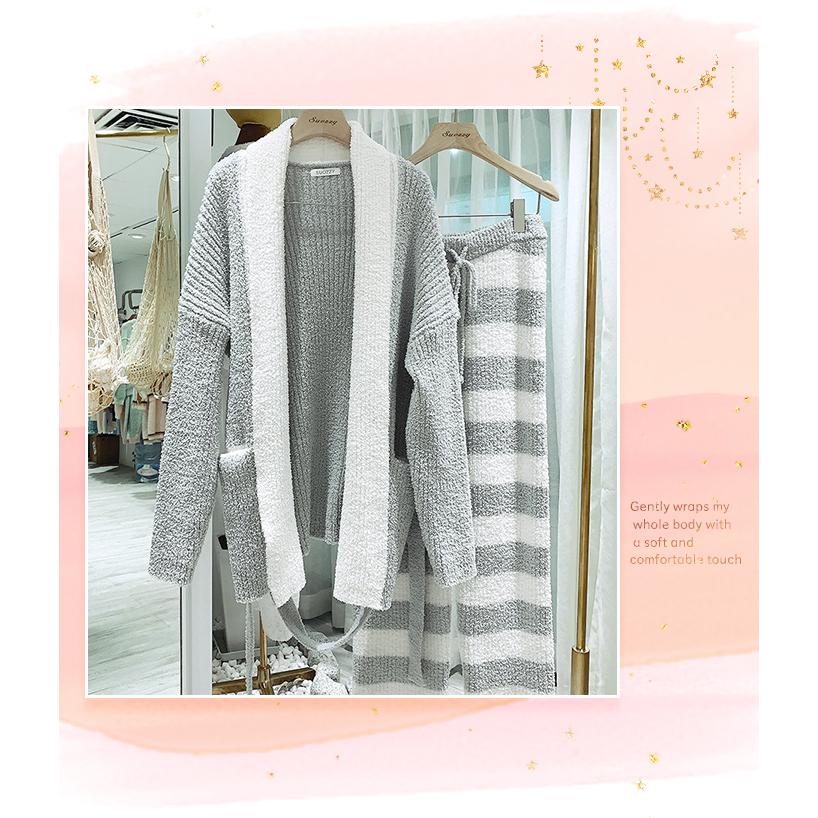 ルームウェア 上下セット ガウン パンツ レディース セットアップ 冬 秋 もこもこ ふわふわ 可愛い パジャマ 大人 女性 部屋着 バイカラー ルームウエア Sh8016 オシャrevo 通販 Yahoo ショッピング