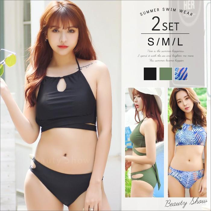 返品交換不可商品 バンドゥ ハイネック ビキニ セクシーショーツ 水着 通販 レディース ママ 無地 Sw879 オシャrevo 通販 Yahoo ショッピング