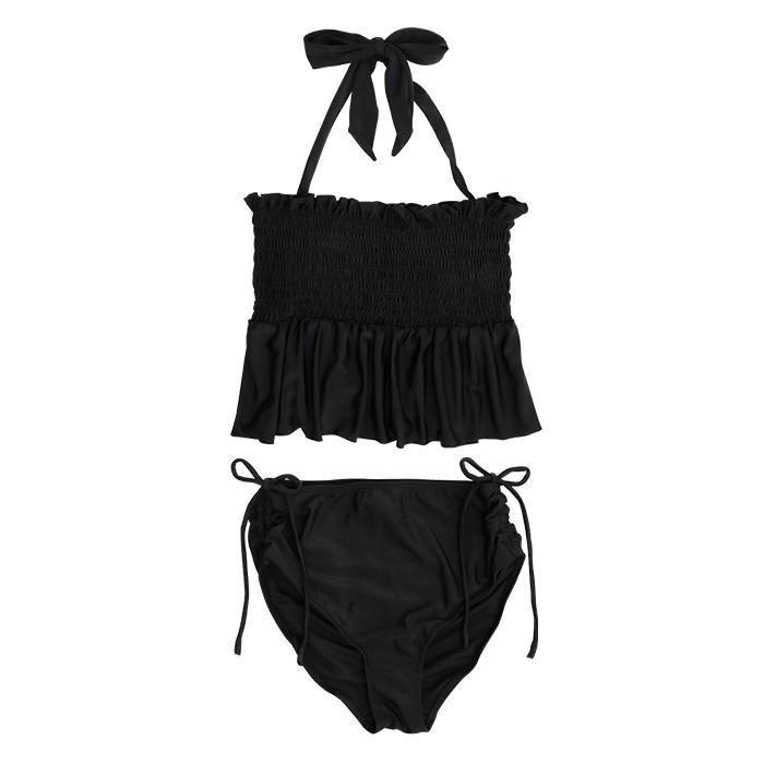 ベアトップ フリルスイムウェア 水着 レディース水着 ビキニ ブラック 黒 ピンク 上下別 リボン 女性用 体型カバー水着 Swyz12 オシャrevo 通販 Yahoo ショッピング