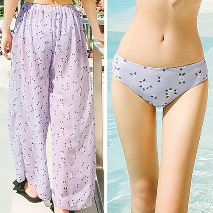 フレアブラジャーロングパンツ付き 水着 体型カバー レディース 4点セット Viki8122 オシャrevo 通販 Yahoo ショッピング