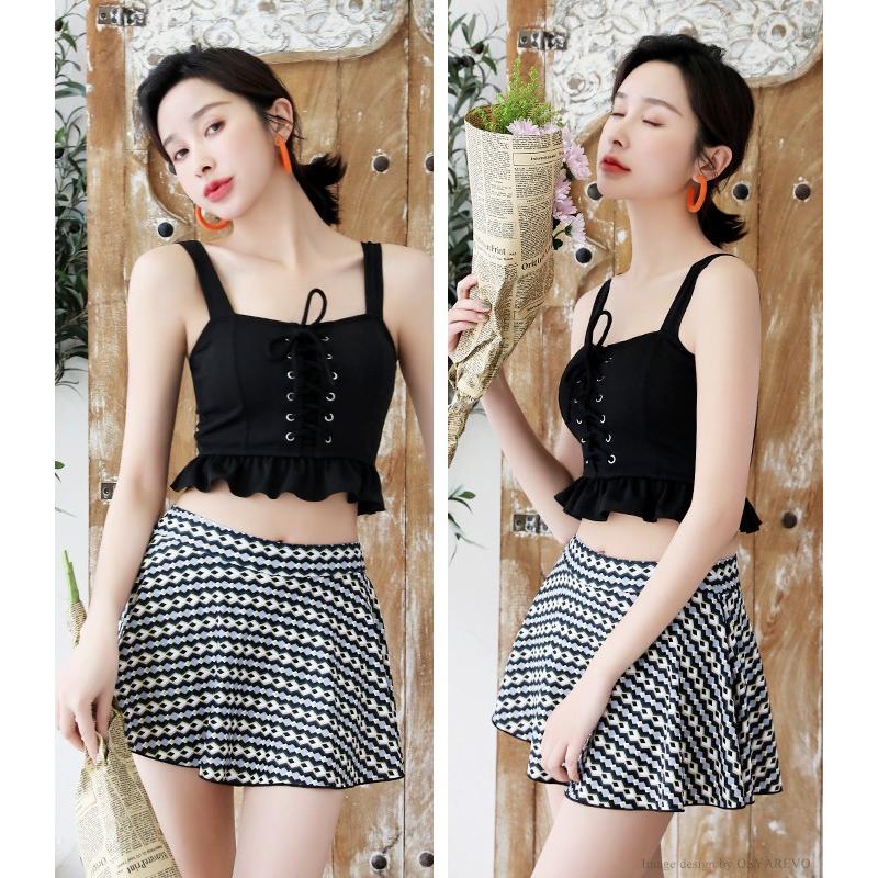 水着 レディース ビキニ 体型カバー タンキニ フレアスカート 3点セット おしゃれ トレンド ショートパンツ 上下セット 新作水着 通販 トレンド バンドゥビキニ Yms1699 オシャrevo 通販 Yahoo ショッピング