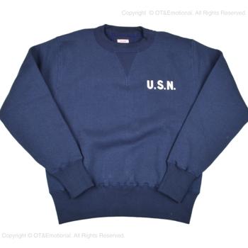 Cushman セットインスリーブ・スウェット US NAVY クッシュマン（Cushman）セットインスリーブスウェット U.S.N. 26901P