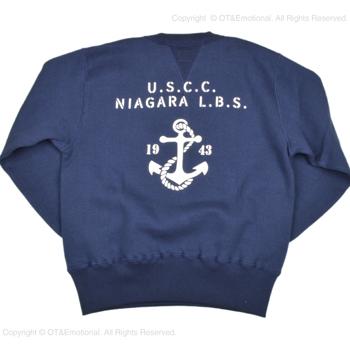 Cushman セットインスリーブ・スウェット US NAVY クッシュマン（Cushman）セットインスリーブスウェット U.S.N. 26901P