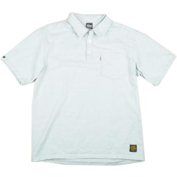 デラックスウエア(Deluxeware)ポロシャツ　ホワイト DELUXEWARE（デラックスウエア） OCTS-00 OPEN COLLAR T-SHIRT