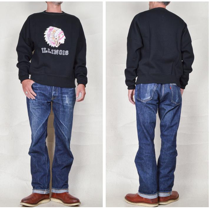 JELADO（ジェラード） フロッキープリント スウェット ILLINOIS BLACK