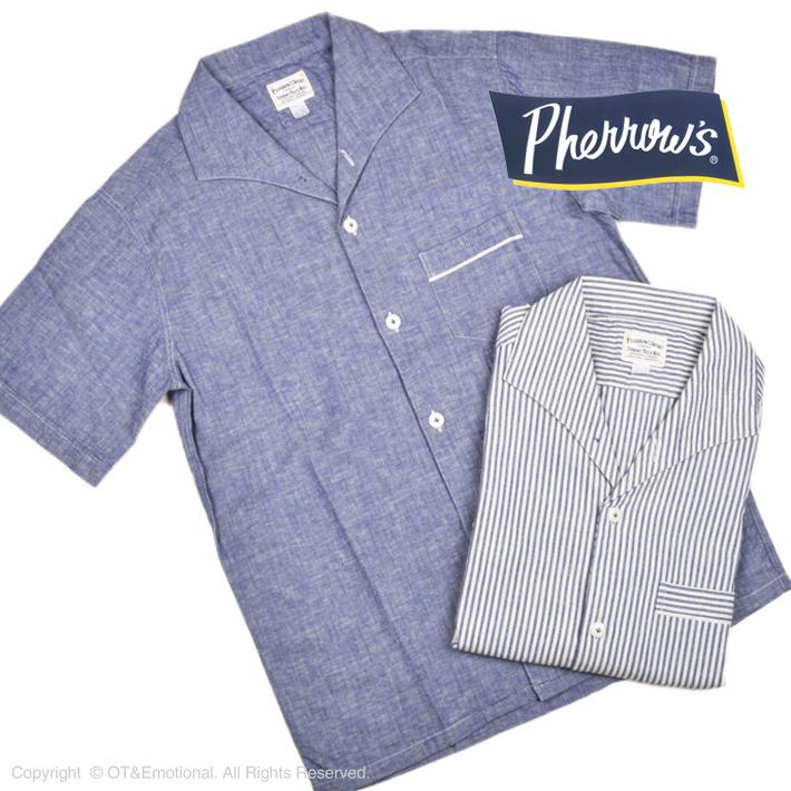 Pherrow's（フェローズ） 半袖イタリアンカラーシャツ PICS1