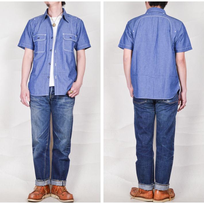 Pherrow’s フェローズ 半袖シャンブレーワークシャツ XL 楽天市場】フェローズ ワークシャンブレーシャツ 750WSS-SS Pherrow's