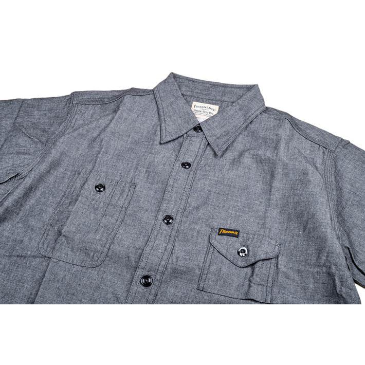 Pherrow's フェローズ（Pherrow's）半袖シャンブレーワークシャツ
