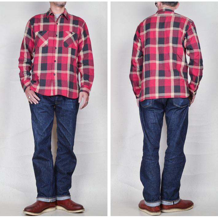 SUGAR CANE シュガーケーン（SUGAR CANE）ネルシャツ TWILL CHECK WORK