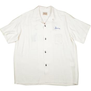 Style Eyes ボーリングシャツ ホワイト スタイルアイズ（STYLE EYES）レーヨンボーリングシャツ I.F.A.