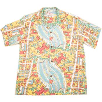 サンサーフ（SUN SURF）半袖アロハシャツ WAIKIKI MAP サンサーフ（SUN SURF）半袖アロハシャツ WAIKIKI MAP SS39424