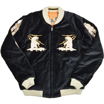 テーラー東洋（TAILOR 東洋）別珍スカジャン POLAR BEAR×ALASKA MAP