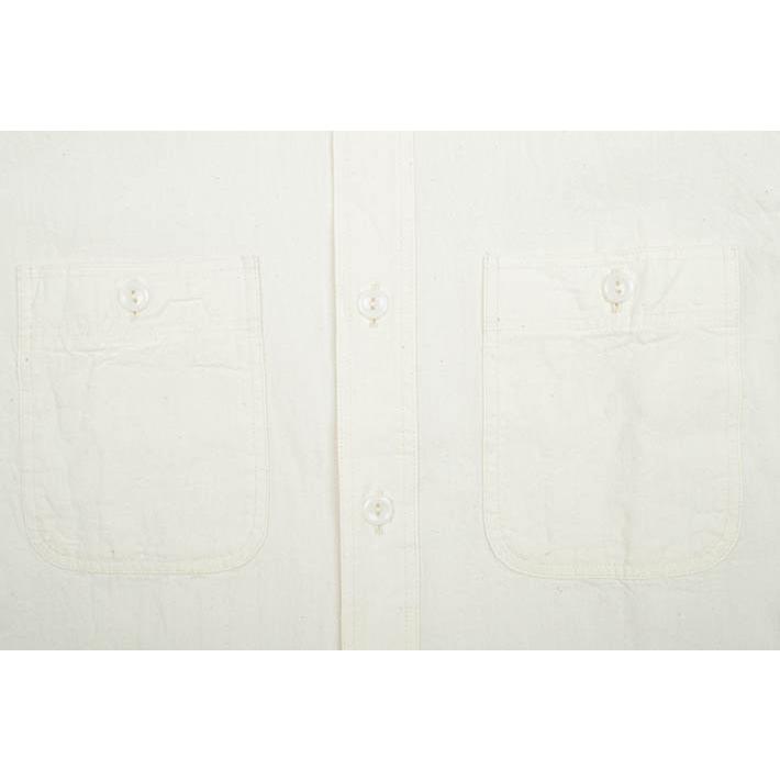 バズリクソンズ（Buzz Rickson's）半袖ワークシャツ WHITE CHAMBRAY S/S SHIRTS BR35857｜ot-emens｜08