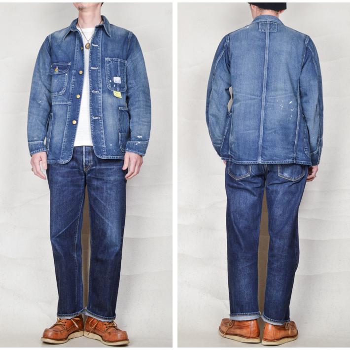 SUGAR CANE　シュガーケーン　カバーオール　チョアジャケット　サイズ38 SUGAR CANE シュガーケーン カバーオール SC15655 11oz. BLUE DENIM