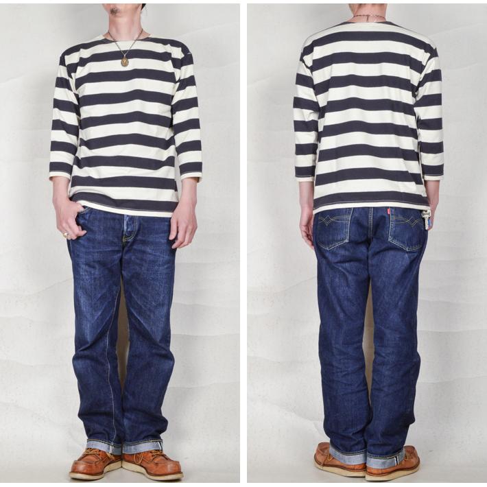 warehouse lot4051ボーダー 7分袖 フットボール 2枚セット WAREHOUSE（ウエアハウス） 2インチボーダー7分袖Tシャツ 4051