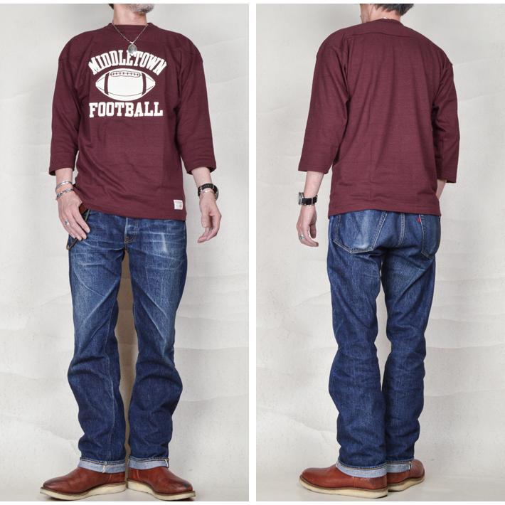 WAREHOUSE（ウエアハウス） 7分袖フットボールT 4063 MIDDLETOWN