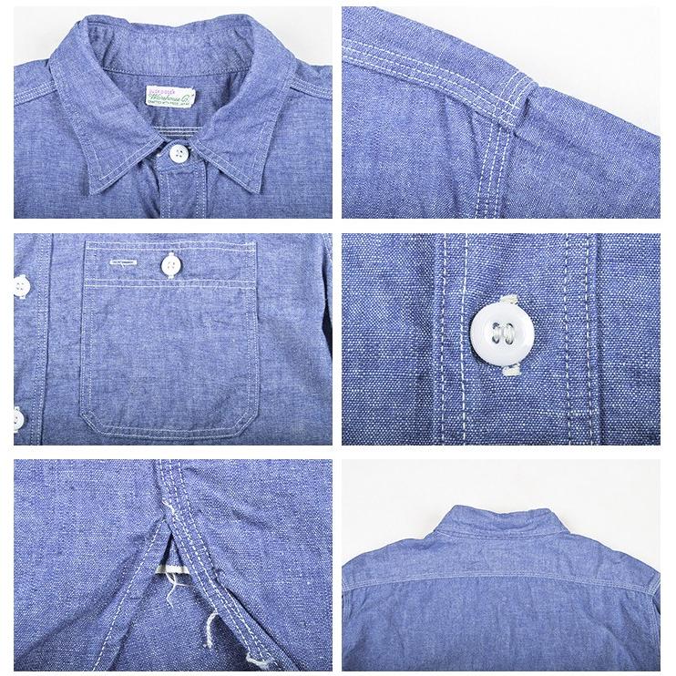 ☆WAREHOUSE ウエアハウスL/Sワークシャツ　シャンブレー　3076S☆ WAREHOUSE “Lot 3076 TRIPLE STITCH L/S WORK SHIRTS” | MASUYA
