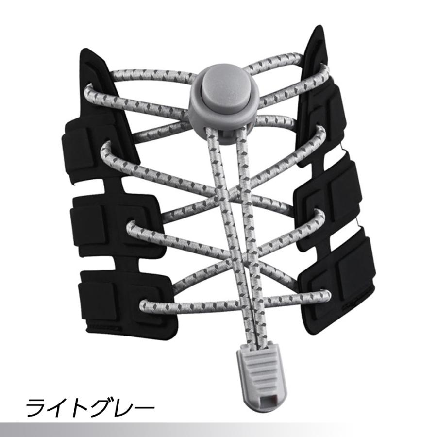 靴ひも 結ばない ほどけない 靴紐 伸縮 ゴム 伸びる  脱ぎ履き ワンタッチ 楽々 丸紐 ヒモ くつひも 大人 子供 反射素材 シューレース レースロック |  | 11