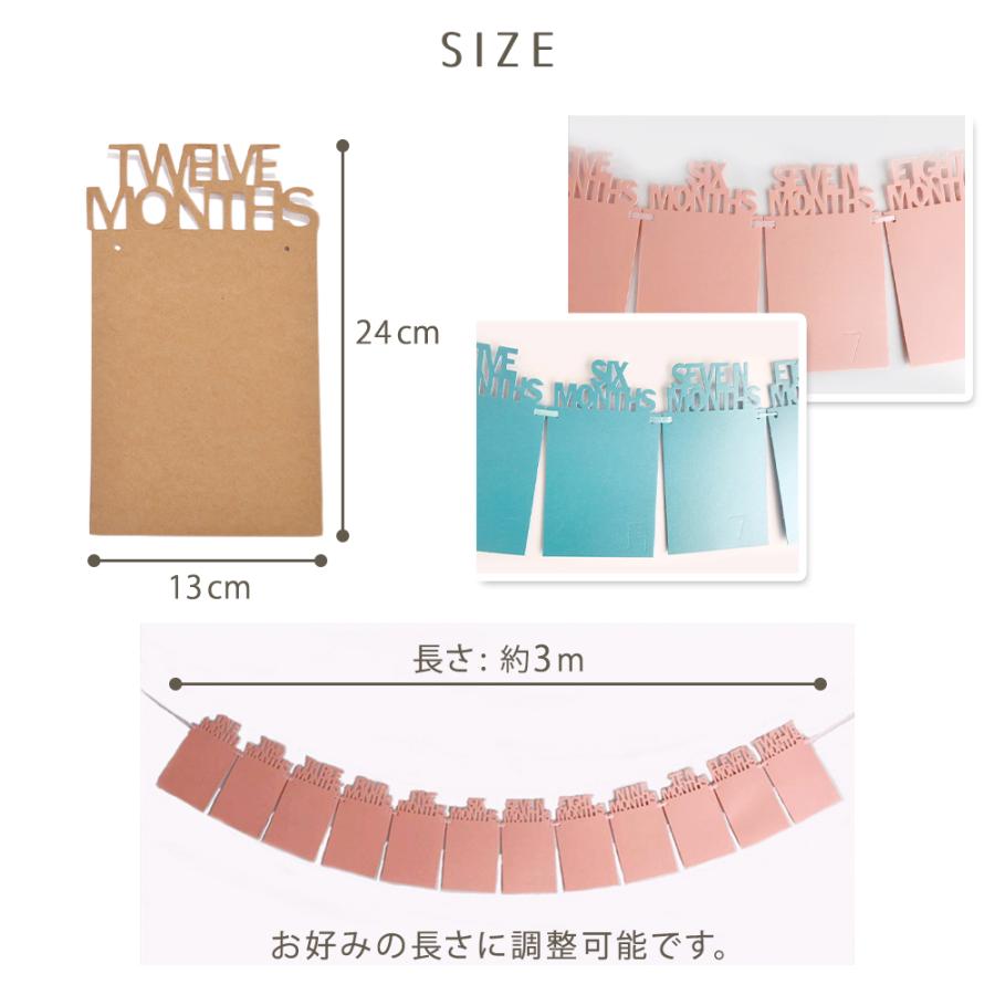 フォト ガーランド 写真 12ヶ月  誕生日 飾り 出産祝い フォトフレーム フォトアルバム  バナー 1歳 12月 壁飾り パーティ飾り インテリア 子供部屋 飾り付け |  | 02