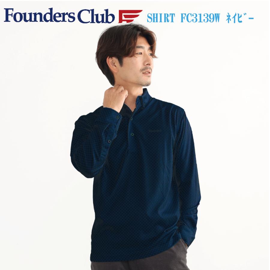 ゴルフウェア メンズ 長袖 ボタンダウン シャツ おしゃれ FoundersClub