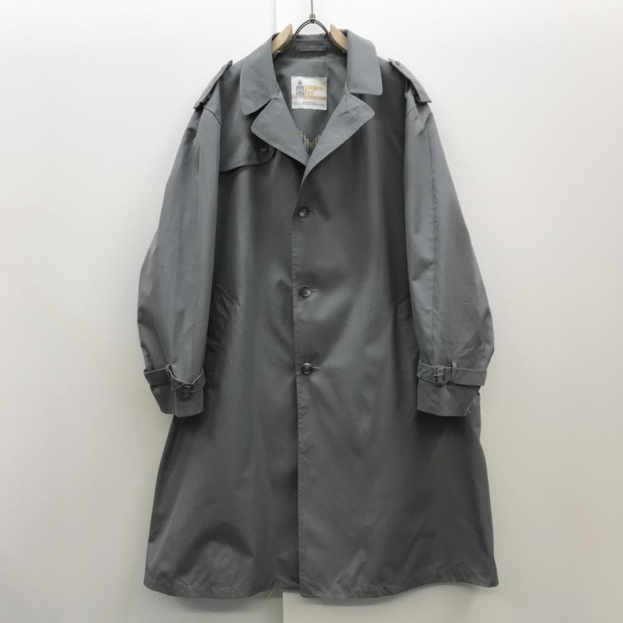 ロンドンフォグ 80〜90年代 CANADA製 ステンカラーコート グレー