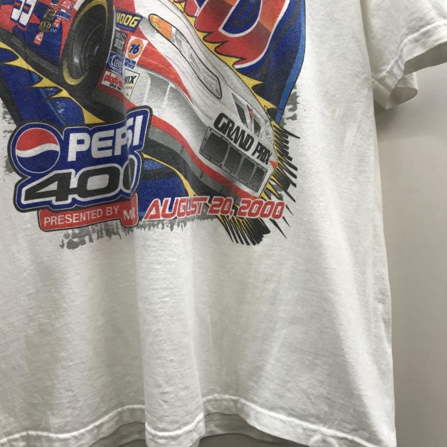 JERZEES THE NEED FOR SPEED NASCAR 2000 MICHIGAN SPEEDWAY RACE 半袖両面ビッグプリントＴ レーシングＴ ホワイト XL｜otaichi-yshop｜04