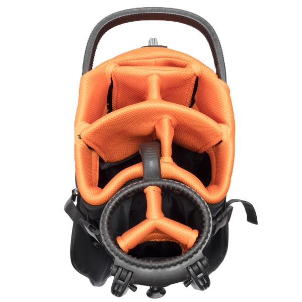 AVIREX スタンド式ゴルフバッグ ブラック/オレンジ（アイアンカバー付き） AVIREX スタンド式ゴルフバッグ ブラック/オレンジ（アイアンカバー付き）