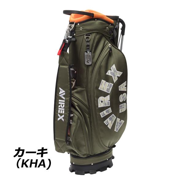 新品 AVIREX アヴィレックスゴルフ キャディバッグ モスグリーン AVIREX（アヴィレックス） AVIREX GOLF ゴルフ セルフスタンド付き