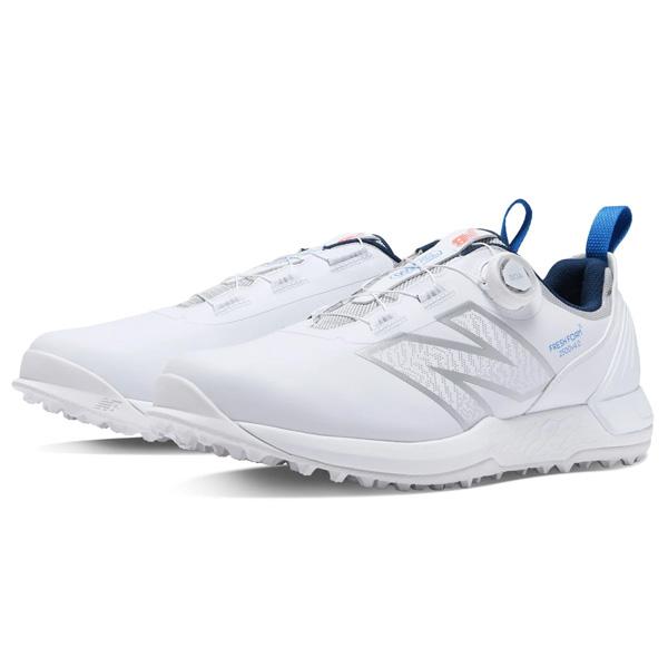 ニューバランス ゴルフシューズ Fresh Foam X 2500 v4 SL BOA(R) A ホワイト/ブルー  スパイクレス ボア  NEW BALANCE GOLF UGS2500A｜otakara-golf｜03