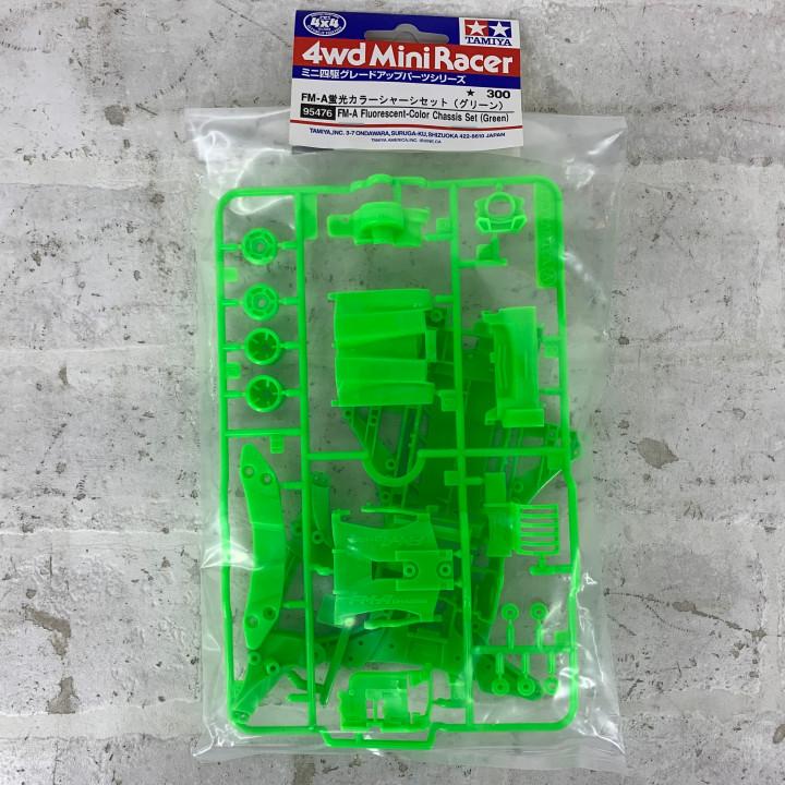 ミニ四駆 中古品 FM-A蛍光シャーシセット (グリーン) 95476 TAMIYA 