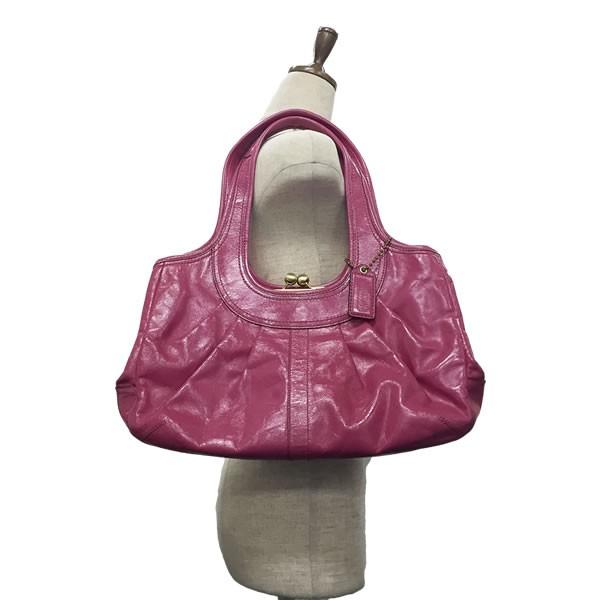 COACH コーチ バッグ ショルダーバッグ エルゴ パテントレザー がま口 