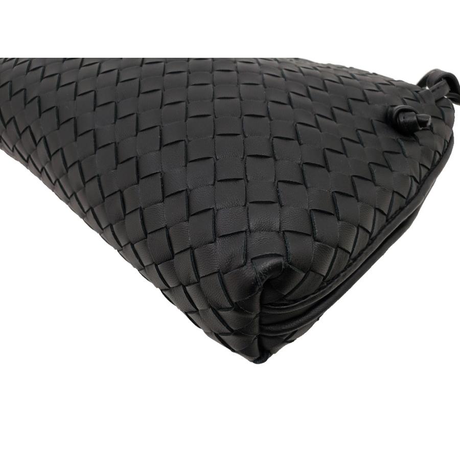 【美品】ボッテガヴェネタ ノディーニ ショルダーバッグ イントレチャート 黒 BOTTEGA VENETA（ボッテガ・ヴェネタ） 【未使用品】 【ボッテガ