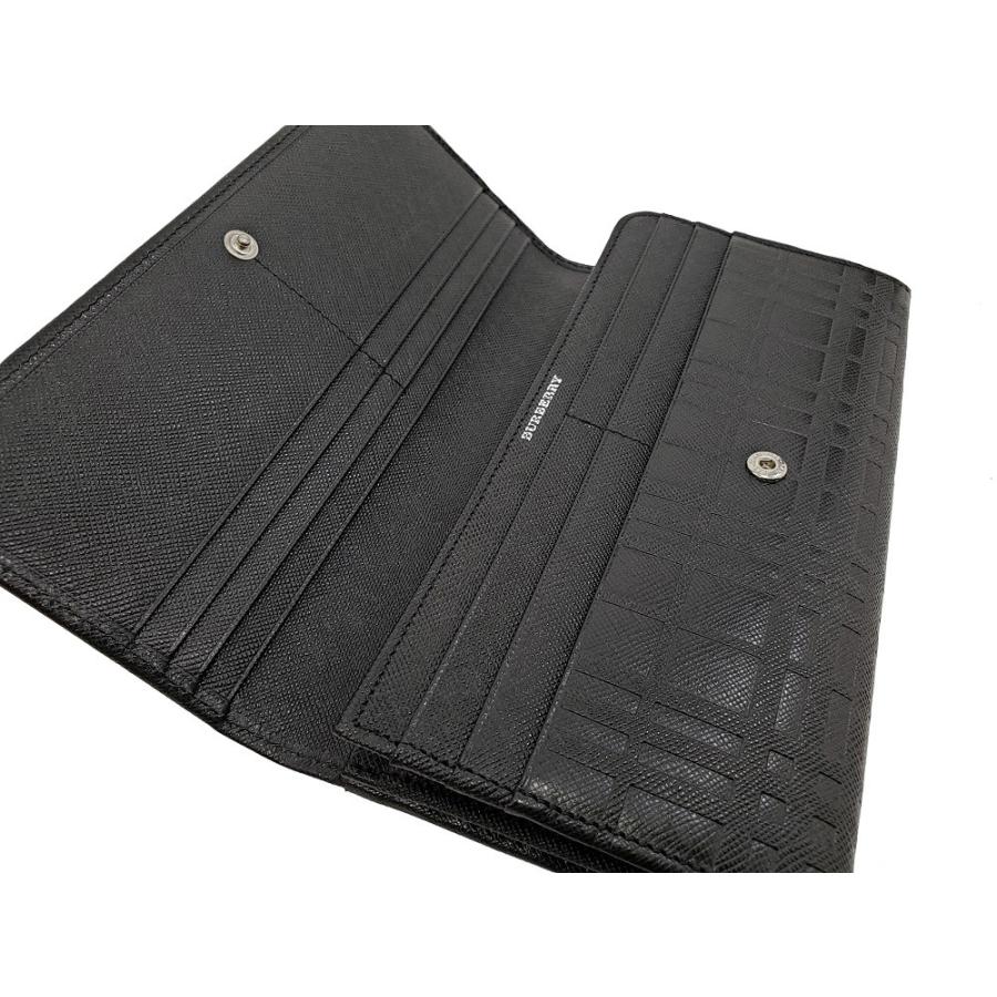 ALJ06 バーバリー 美品 エンボスノヴァチェック 2つ折り長財布 メンズ