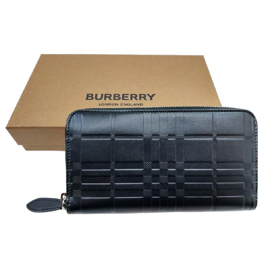 BURBERRY バーバリー「未使用品」8057599 レザー ラウンドファスナー長  