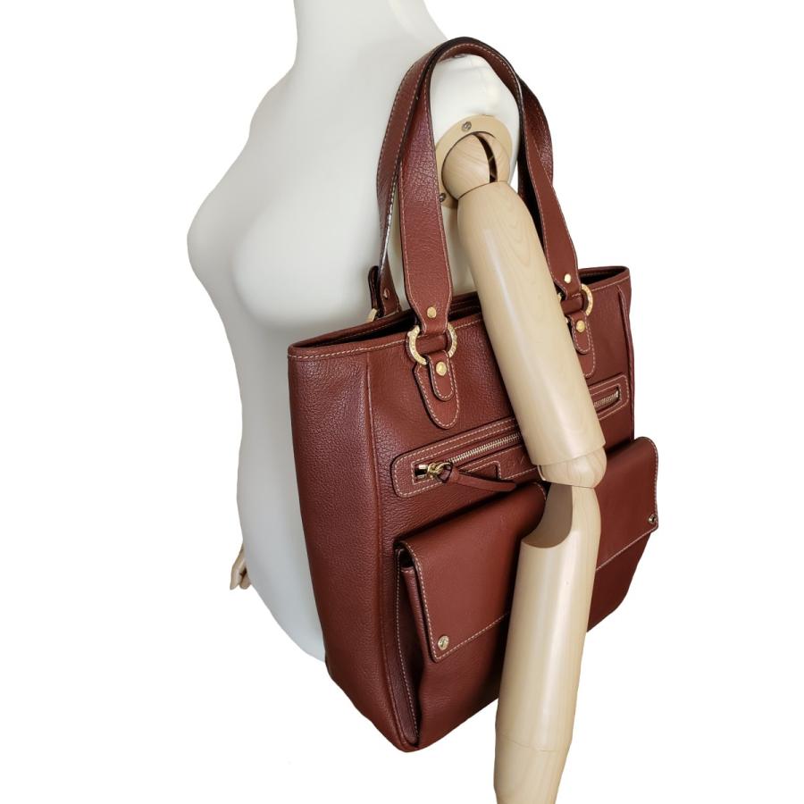 BVLGARI 【極美品】 【ブルガリ】 26421 ABELEL レザー トートバッグ 